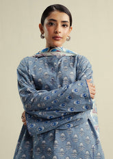 3-PC Unstitched Digital Printed Chiffon Coco By Zara Shahjahan | Willow-10B